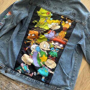 Vintage Nickelodeon Rugrats Denim Jacket Women’s L - Rare & Iconic